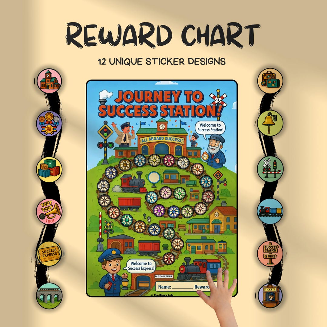 Train Reward Chart for Kids: Behavior & Chore Tracker (printable PDF ...