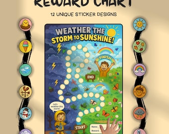 Weather Theme Reward Chart for Kids: Printable Behavior & Chore Tracker (PDF/PNG Download)