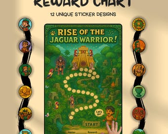 Warrior Potty Training Chart: Printable Maya Jaguar Warrior Routine Chore Chart for Boys (Digital Download PDF)