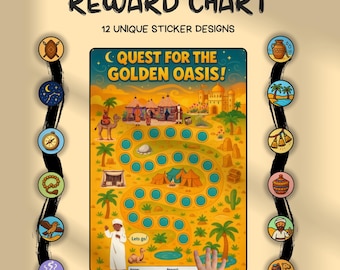 Printable Kids Reward Chart – Warrior Behavior Chart for Kids Potty Training (Digital Download)