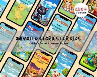 Kids Educational 233 Video Bundle: Preschool Digital Learning Toonimal Cartoons Series (Digital Download)