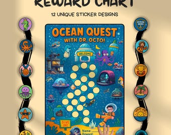 Printable Kids Reward Chart: Kids Behavior Tracker for Toddler Ages 3-8 (Digital Download)