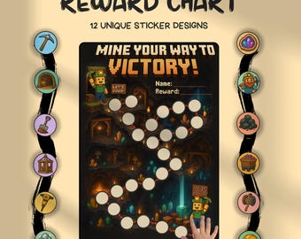 Mining Theme Reward Chart for Kids: Printable Chore Chart (PDF & PNG Download)