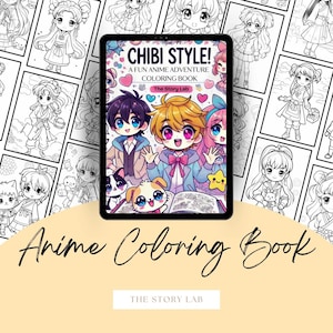 Anime Coloring Book for Kids | Digital Download | Kids Activity Pages | PDF Printable | Instant Access | Creative Art | Homeschool Resource