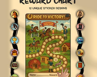 Equestrian Reward Chart for Kids: Horse Theme, Chore & Potty Training (PDF Download)