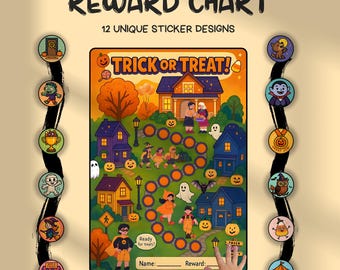 Halloween Reward Chart for Kids: Printable Chore & Potty Training (Printable Digital Download)