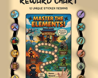 Ninja Reward Chart for Kids: Printable Chore & Potty Training (Digital Download)