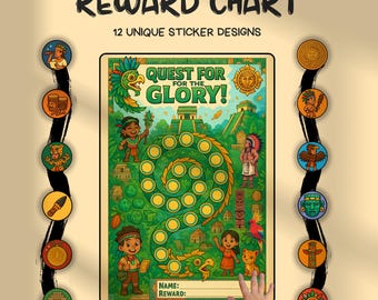 Warrior Potty Tracker for Kids: Printable Aztec Routine Goal Tracker & Potty Training (Digital Download)