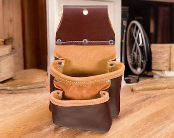 Compact Leather Utility Tool Pouch – Durable Organizer for Tools & Accessories