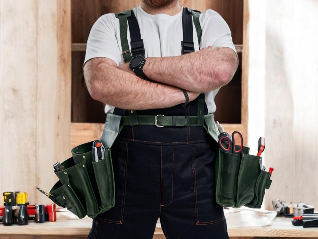 Leather Tool Vest Best Suspender Tool Belt Tool Belt With
