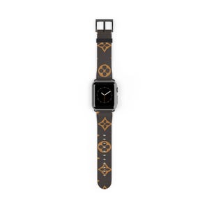 Luxury Brown Patterned Watch Strap, Premium Leather Band for Smartwatches , Traditional Watches,  Stylish , Comfortable