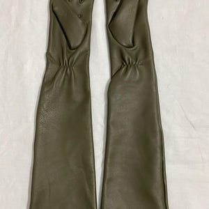 Genuine Leather Long Gloves for Women – Opera Length Dress Gloves | Elegant Winter & Evening Wear image 2