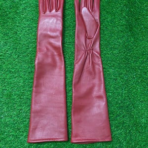 Genuine Leather Long Gloves for Women – Opera Length Dress Gloves | Elegant Winter & Evening Wear image 11