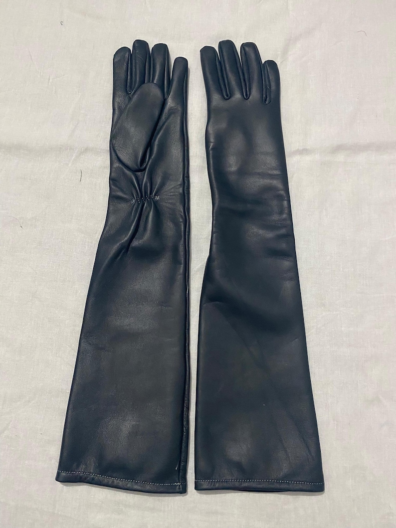 Genuine Leather Long Gloves for Women – Opera Length Dress Gloves | Elegant Winter & Evening Wear image 9