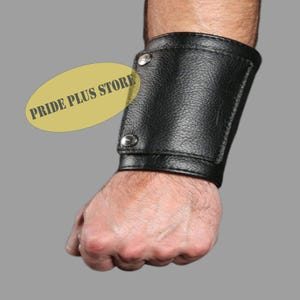 Herren Handgelenk Manschetten aus 100% echtem Leder | Hand Manschetten | Armband Geldbörse | Arm Geldhalter