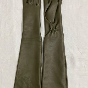 Genuine Leather Long Gloves for Women – Opera Length Dress Gloves | Elegant Winter & Evening Wear image 3