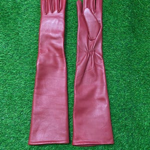 Genuine Leather Long Gloves for Women – Opera Length Dress Gloves | Elegant Winter & Evening Wear image 12