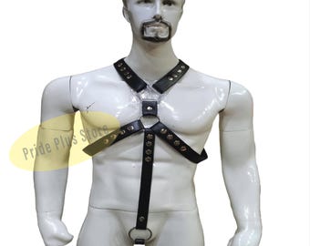 Echtleder Ganzkörper Harness, Verstellbarer Festival & Clubwear Körpergurt