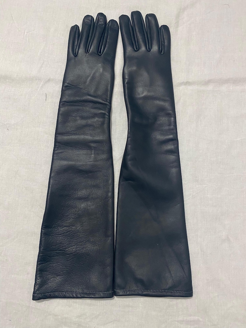 Genuine Leather Long Gloves for Women – Opera Length Dress Gloves | Elegant Winter & Evening Wear image 10