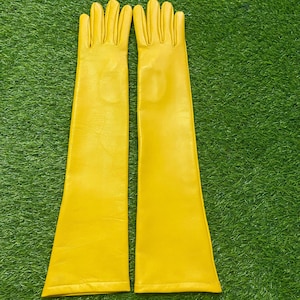 Genuine Leather Long Gloves for Women – Opera Length Dress Gloves | Elegant Winter & Evening Wear image 14