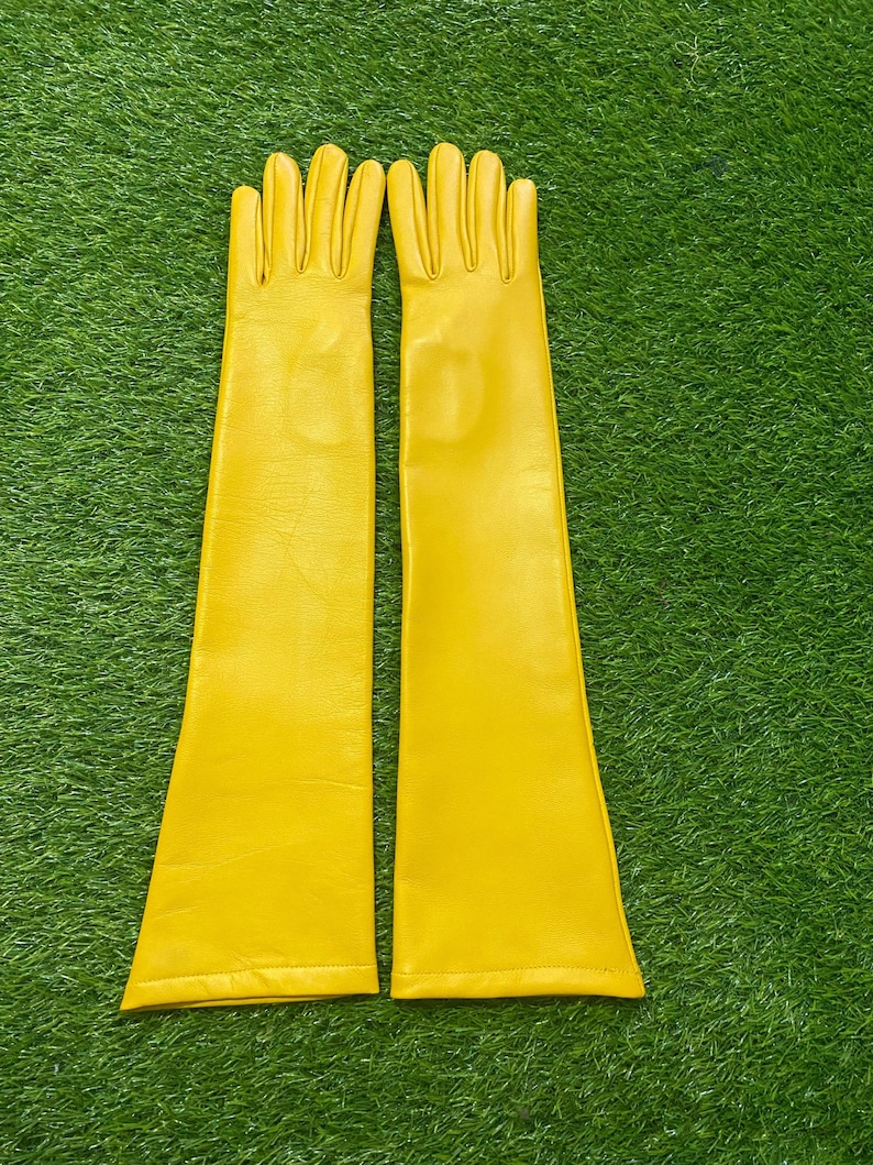 Genuine Leather Long Gloves for Women – Opera Length Dress Gloves | Elegant Winter & Evening Wear image 14