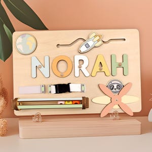 Personalized Name Puzzle Montessori Toys Nursery Decor Customized Puzzle Educational Toy Christmas Gift For a 1 Year Old Gifts