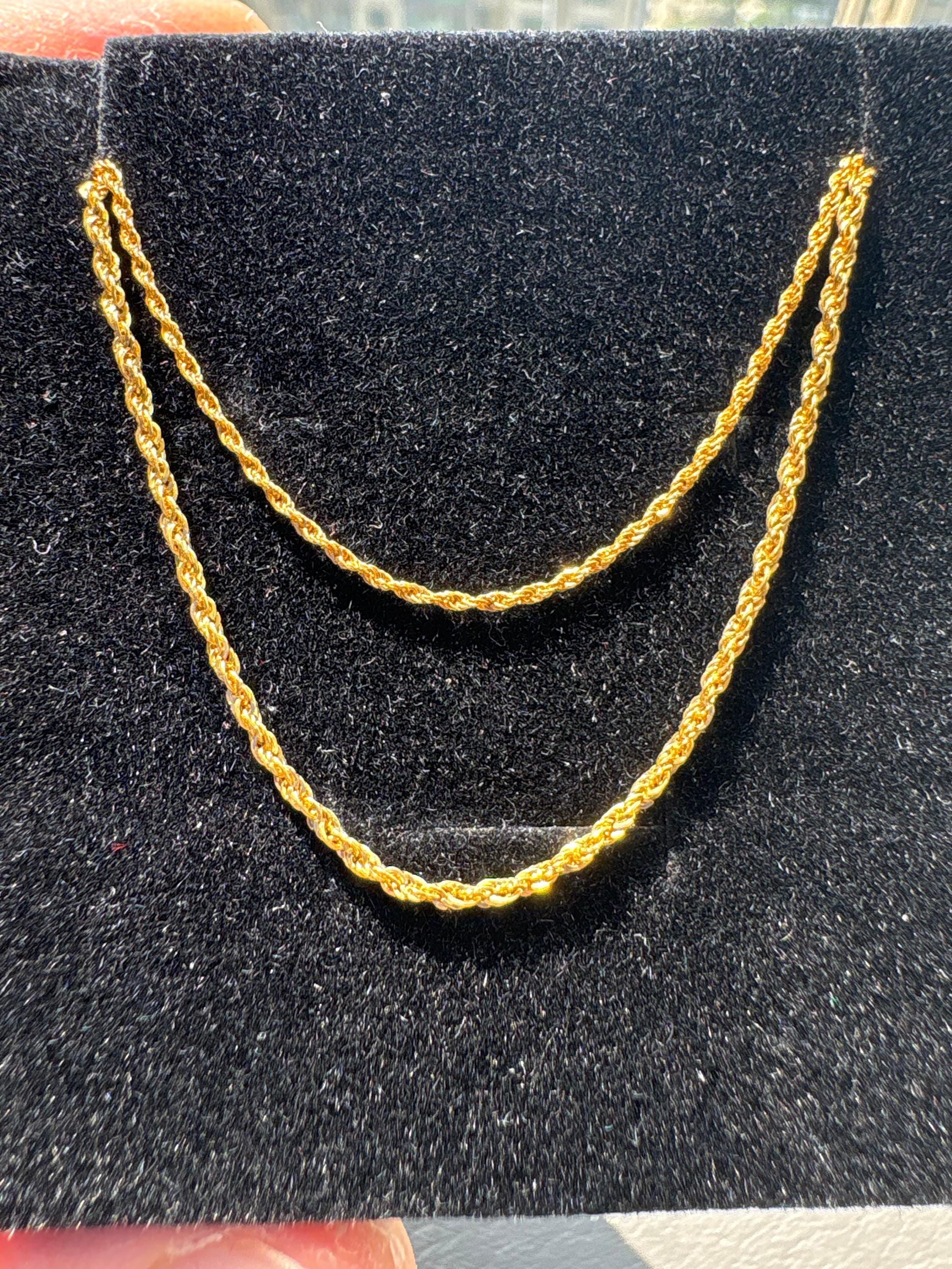24 Inch 18k Gold Necklace - Etsy
