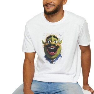 Funny Steve Harvey Shrek Shirt, Meme Tee, Unisex Softstyle T-Shirt, Mashup Graphic Tee, Humorous Joke Shirt, Gift for Memelovers, Casual Top