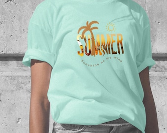 Retro Summer T-Shirt Design – Sunshine Quote PNG (Digital Download)