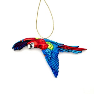 Custom Bird Single Ornament Budgie Parrot Cockatiel Wild Bird Your Choice Made to Order Bird Ornament image 8