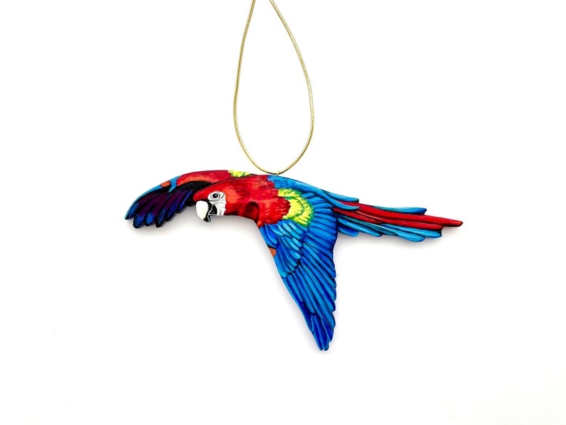 Custom Bird Single Ornament Budgie Parrot Cockatiel Wild Bird Your Choice Made to Order Bird Ornament image 8