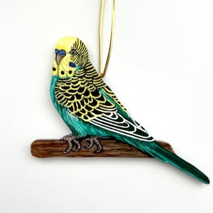 Custom Bird Single Ornament Budgie Parrot Cockatiel Wild Bird Your Choice Made to Order Bird Ornament image 1