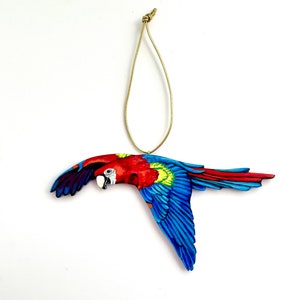Custom Bird Single Ornament Budgie Parrot Cockatiel Wild Bird Your Choice Made to Order Bird Ornament image 2