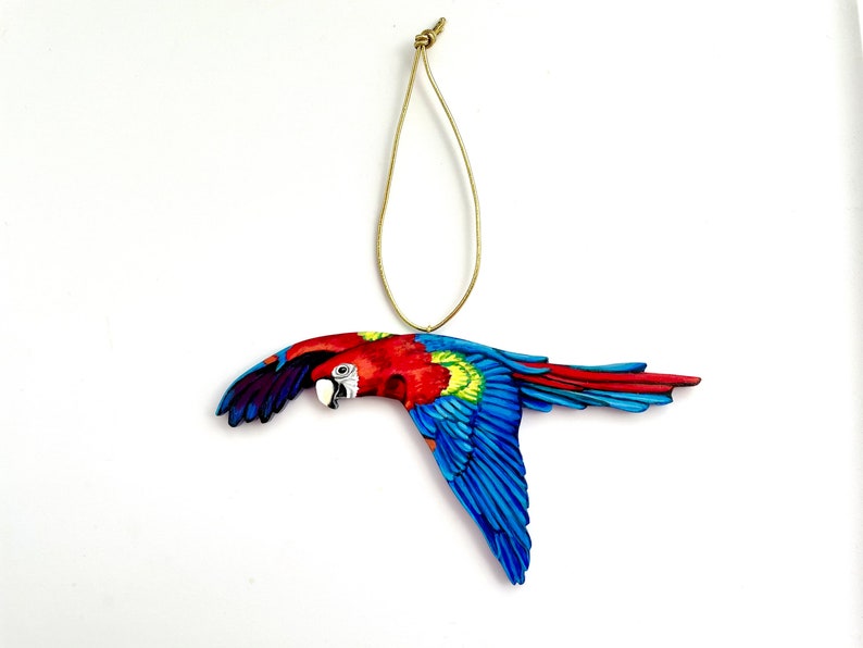 Custom Bird Single Ornament Budgie Parrot Cockatiel Wild Bird Your Choice Made to Order Bird Ornament image 2
