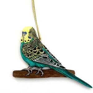 Custom Bird Single Ornament Budgie Parrot Cockatiel Wild Bird Your Choice Made to Order Bird Ornament image 9