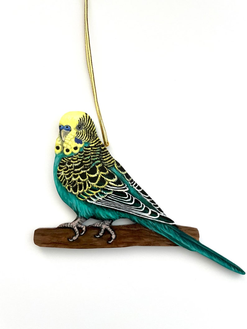 Custom Bird Single Ornament Budgie Parrot Cockatiel Wild Bird Your Choice Made to Order Bird Ornament image 9