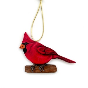 Custom Bird Single Ornament Budgie Parrot Cockatiel Wild Bird Your Choice Made to Order Bird Ornament image 5