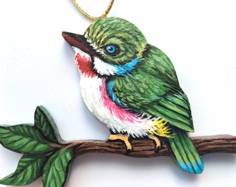 Bird Ornament-Bird Decoration-Exotic Tiny Bird Christmas Ornament-Bird Gift for Bird Lover