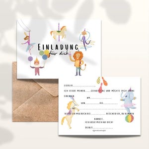 Tarjetas de invitación de cumpleaños - circo
