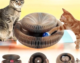 Magic Organ Cat Scratcher – Corrugated Cardboard, Interactive Cat Toy