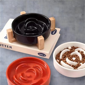 Ceramic Petal Slow Feeder Bowl: Anti-Choke Cat & Small Dog Dish