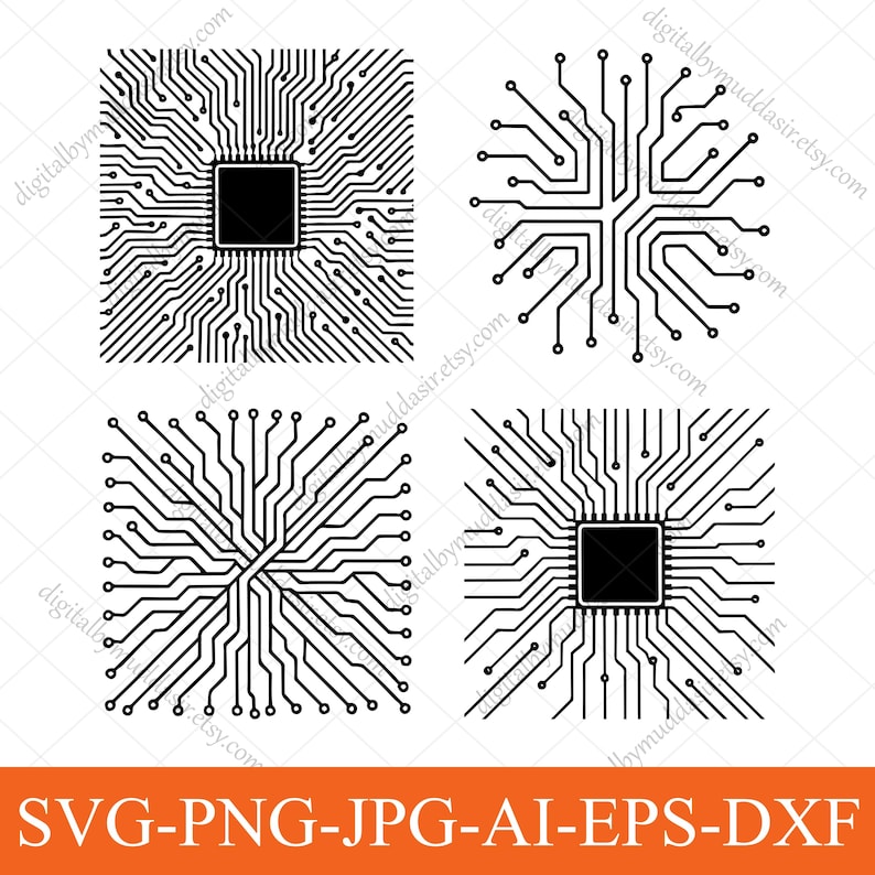 Computer Processor Svg Bundle | Circuit Board SVG Bundle | Computer ...