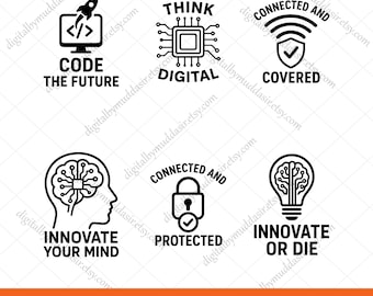 Tech geïnspireerde svg-bundel, grappige programmeur svg, Computer Geek Svg, nerd Svg, codering citaat Svg, computerprocessor svg, programmeur T-shirt svg