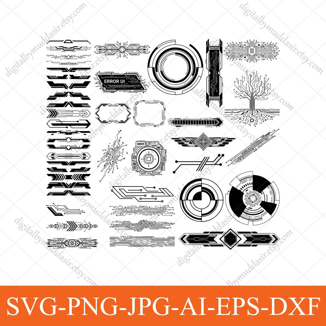 Tech Svg Files Cyber Futuristic Technology Svg Bundle, Cyberpunk Technology Svg, Tech ...