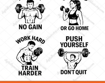 Workout SVG Bundle, Gym Svg, Fitness Svg, Exercise Svg, Motivational Svg, Gym Quotes ,Hustle Svg, Funny Workout , Gym Cut File, Gym Quotes