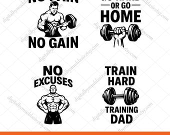 Gym svg Bundle, Gym Motivational Quotes, Gym Lovers svg, Fitness png, bodybuilding svg, Workout svg,  Gym Shirt svg png, Exercise svg