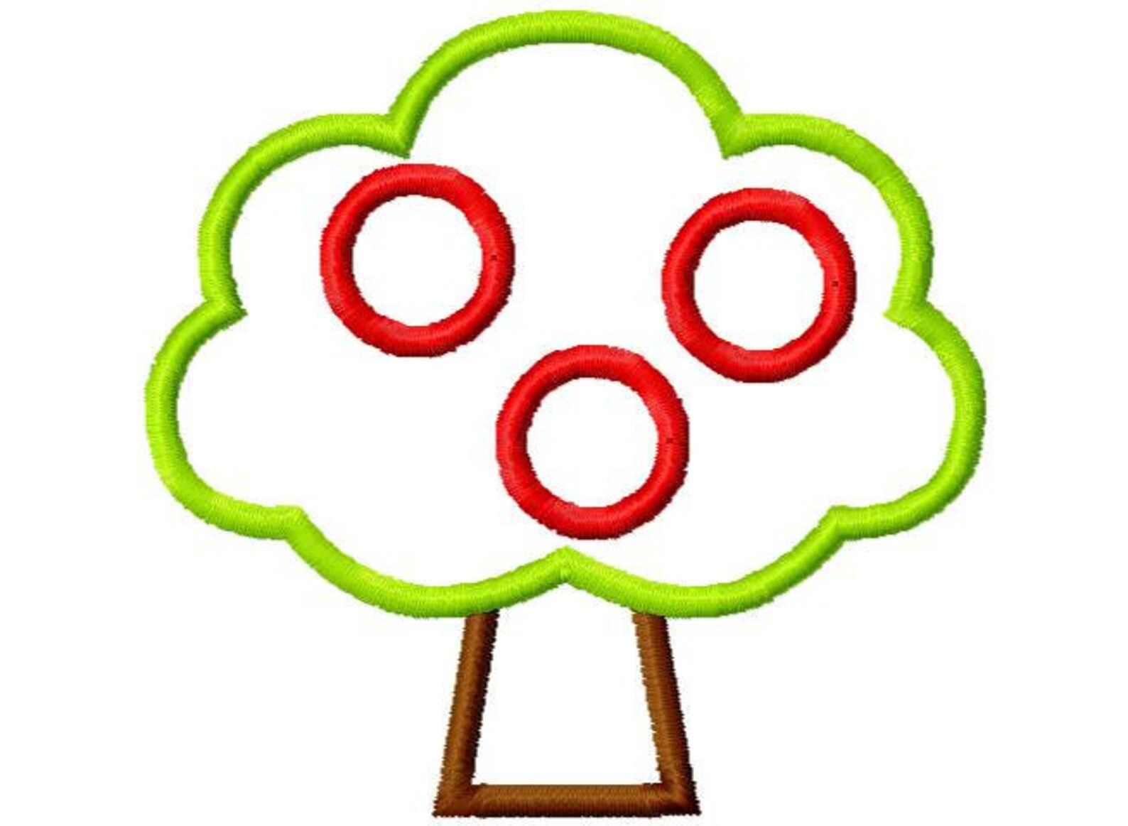 Apple Tree Machine Embroidery Design Applique 4x4 and 5x7 Etsy