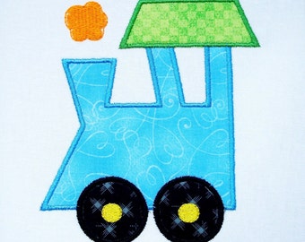 Train Machine Embroidery Applique Design 4x4 and 5x7