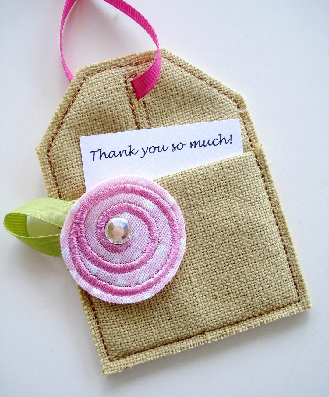 Embroidery Design for Machine Embroidery Inthehoop Tag With Pocket