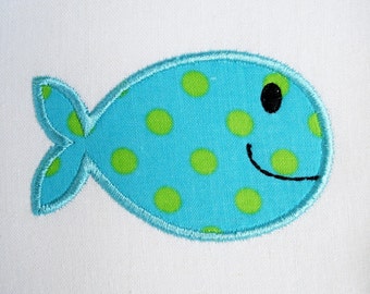 Fish Machine Embroidery In-The-Hoop and Applique Design - Two Sizes 4x4 and 5x7